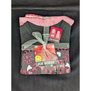 Joe Boxer Women's 3-Piece Short Long Sleeve Top Set Valentine's Day NWT Gift Set